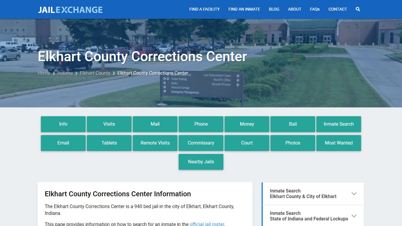 Elkhart County Corrections Center, IN Inmate Search, Information